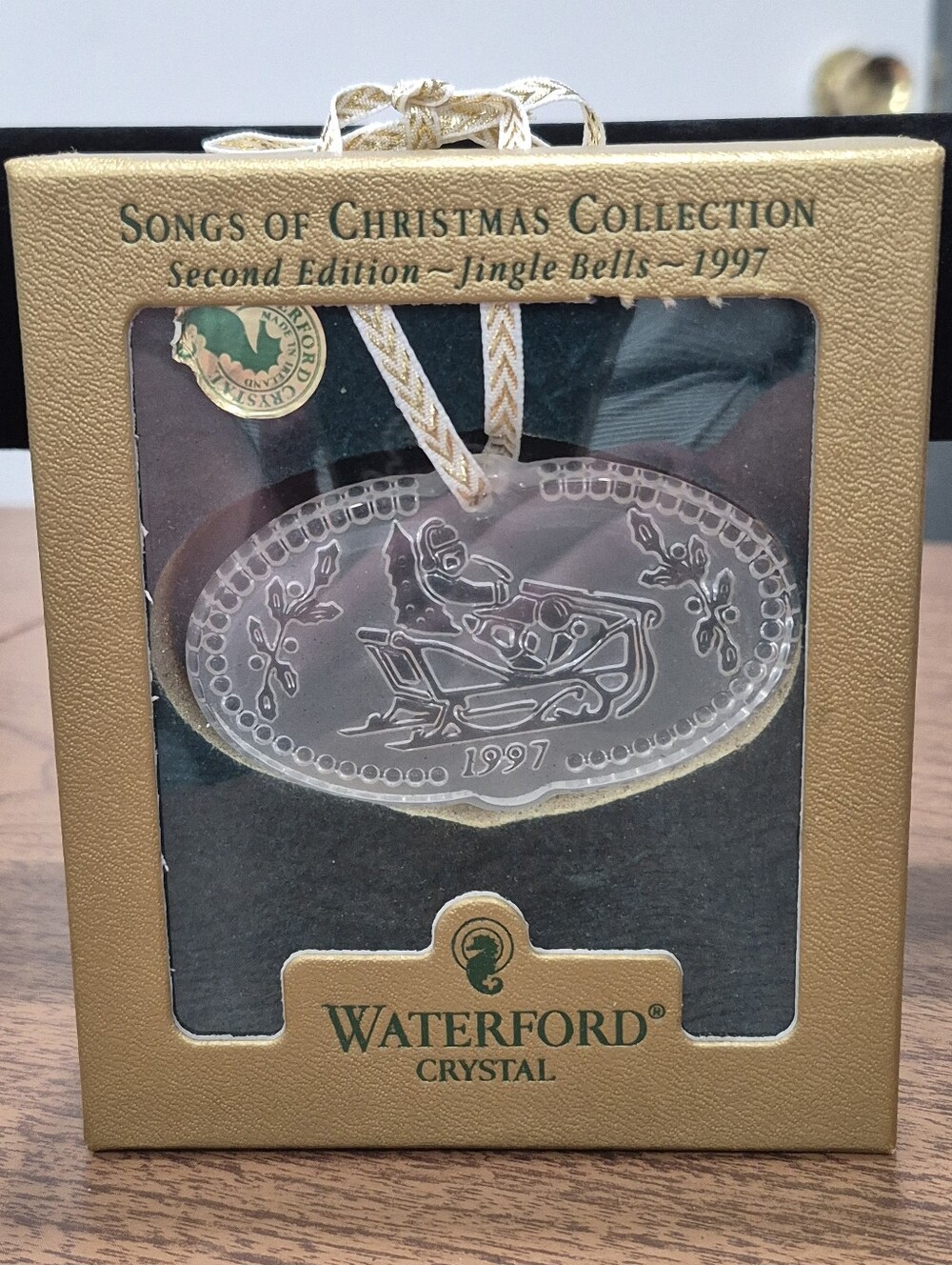 NIB Waterford Crystal Vintage Songs Of Christmas Collection Ornament